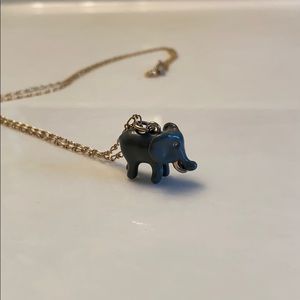 JCrew Elephant Charm Gold Necklace